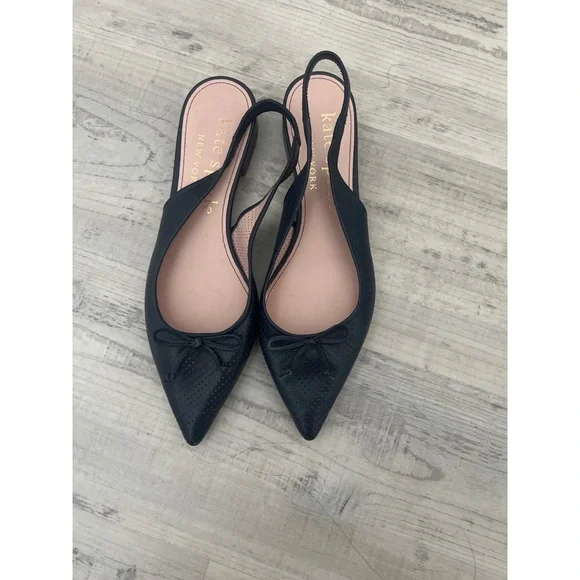 Kate Spade Blue Leather Flats - Picture 2 of 4